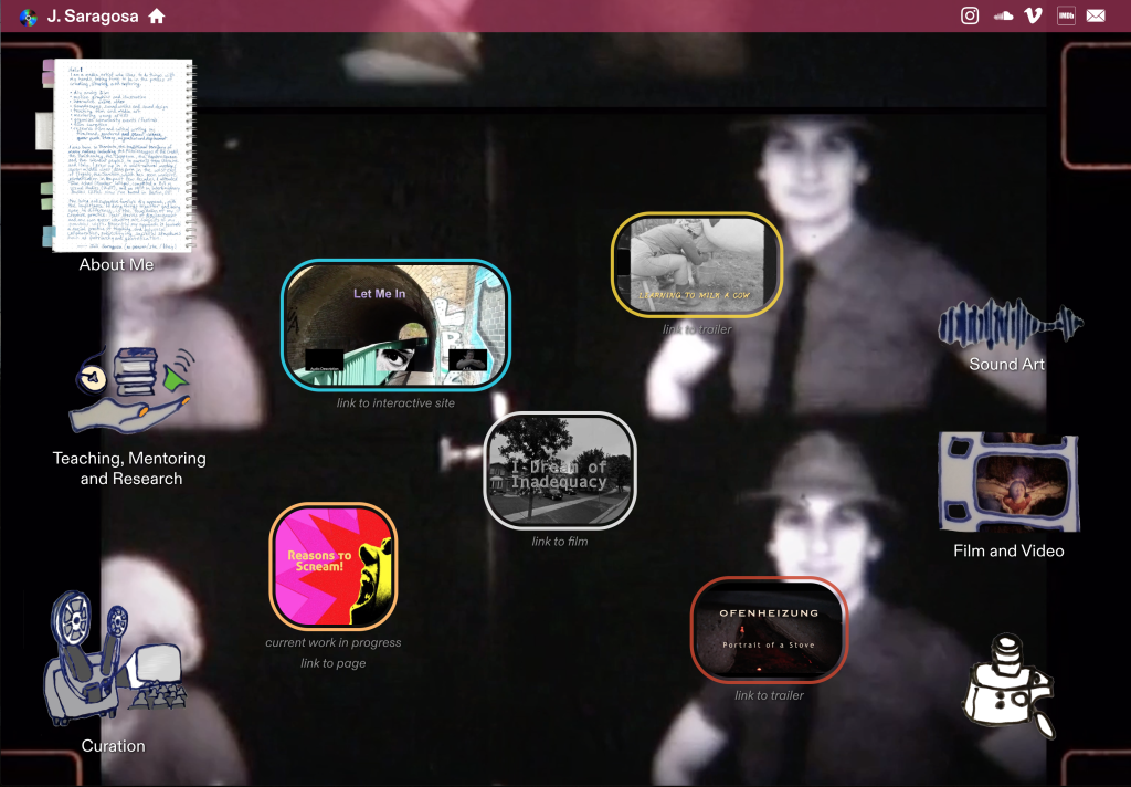 screenshot of Juli Saragosa's Cargo Site page